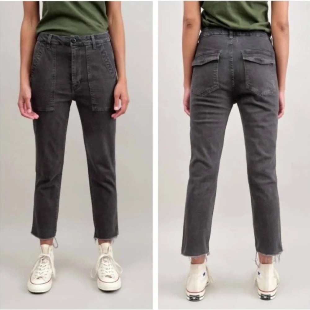 AMO Easy Army Trouser‎ Women's 25 Gray Raw Hem Utility Pants